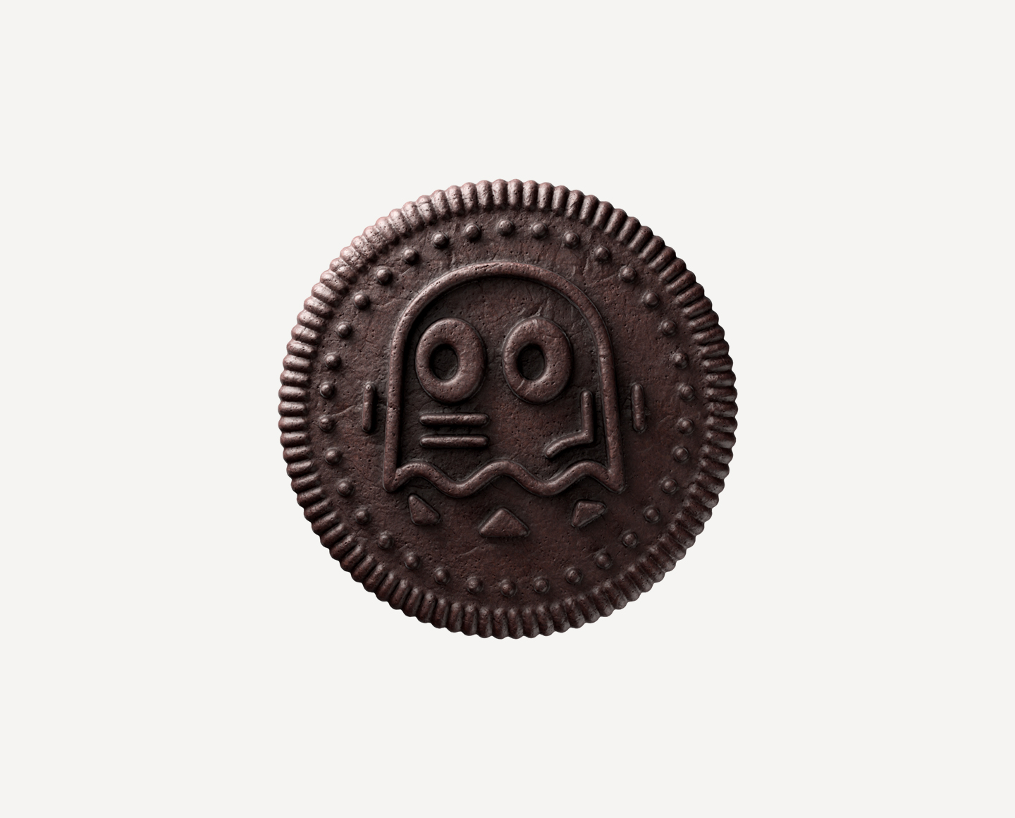 Oreo Cookie made of a pacman ghost