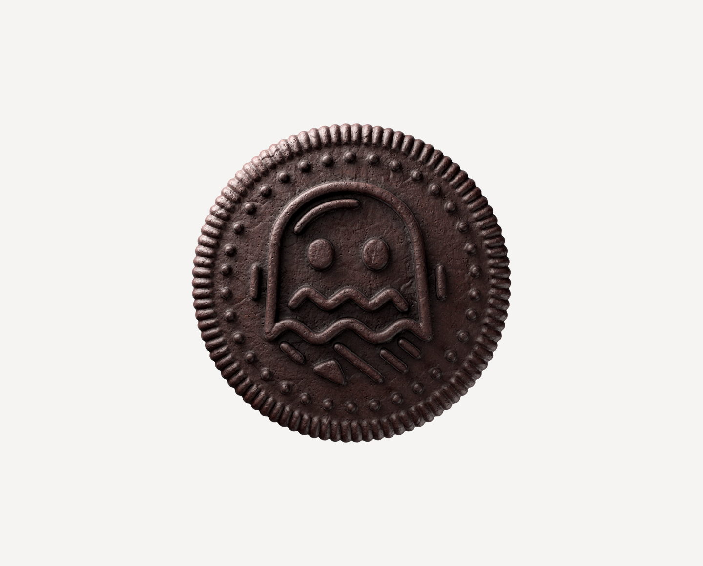 Oreo Cookie made of a dead pacman ghost