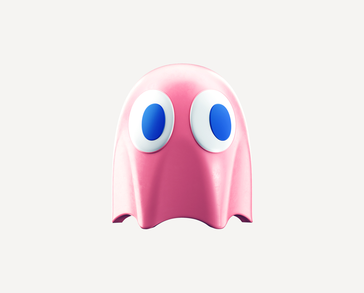 Pink Pacman Ghost