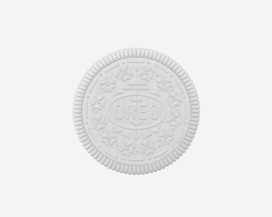 Wireframe of a Oreo cookie