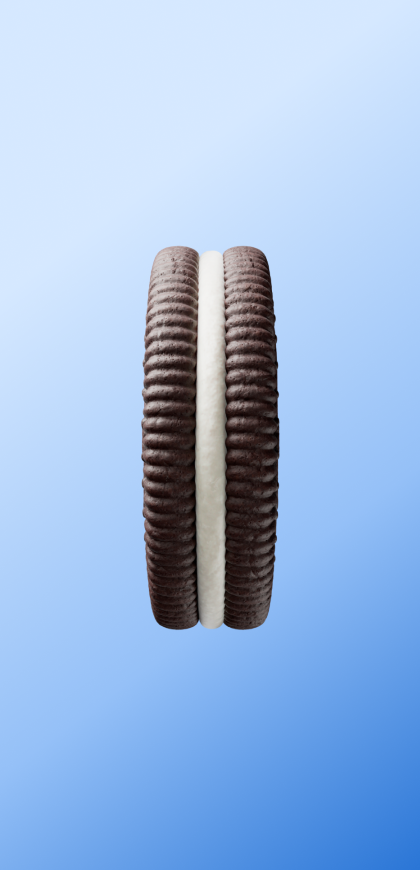 Side of a oreo cookie